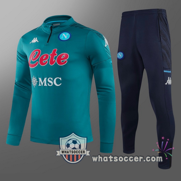 SSC Napoli Kids Tracksuit Cyan 2020-2021