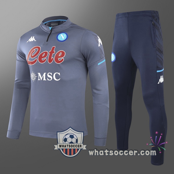SSC Napoli Kids Tracksuit Gray 2020-2021