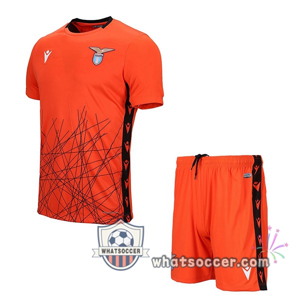 SS Lazio Kids Goalkeeper Soccer Jerseys Orange 2020-2021