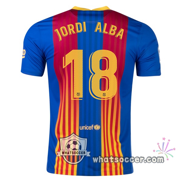 FC Barcelona (JORDI ALBA 18) EL CLÁSICO Soccer Jerseys 2020-2021