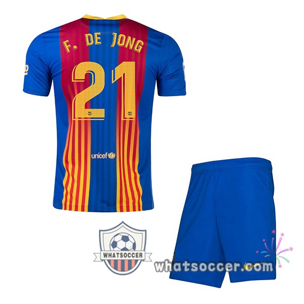 FC Barcelona (F. DE JONG 21) Kids EL CLÁSICO Soccer Jerseys 2020-2021