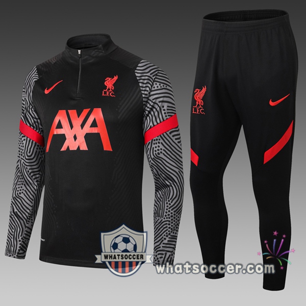 FC Liverpool Kids Tracksuit Black Gray 2020-2021