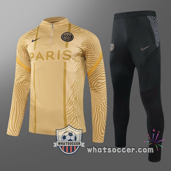 Paris PSG Jordan Kids Tracksuit Yellow 2020-2021