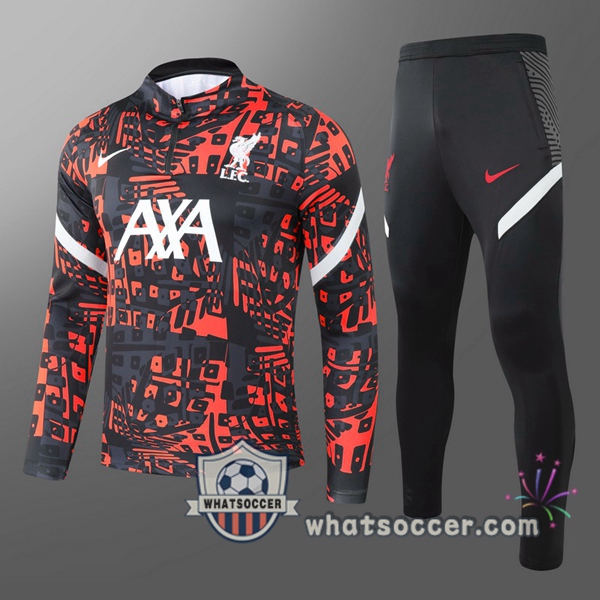 FC Liverpool Kids Tracksuit Red Black 2020-2021