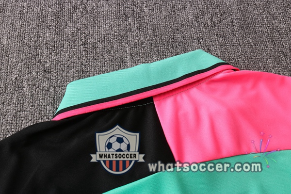 Training Polo Set FC Barcelona + Pants Green Rose Black 2020-2021