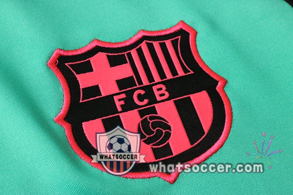 Training Polo Set FC Barcelona + Pants Green Rose Black 2020-2021