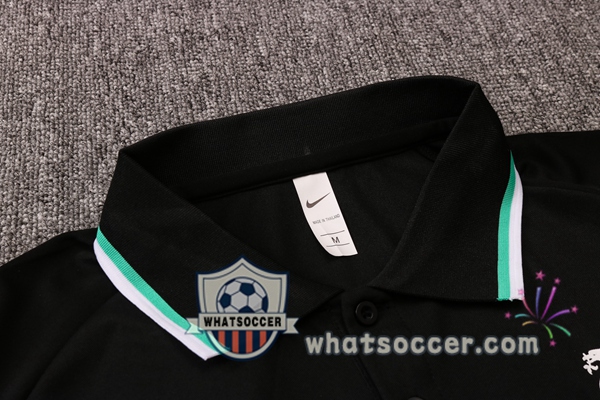 Training Polo Set FC Liverpool + Pants Black Green White 2020-2021