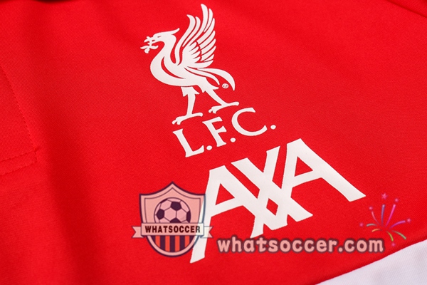 Training Polo Set FC Liverpool + Pants Red White 2020-2021