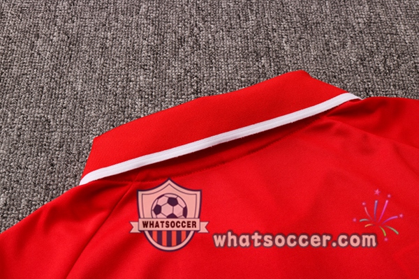 Training Polo Set FC Liverpool + Pants Red White 2020-2021