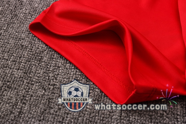 Training Polo Set FC Liverpool + Pants Red White 2020-2021