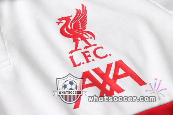 Training Polo Set FC Liverpool + Pants White Red 2020-2021
