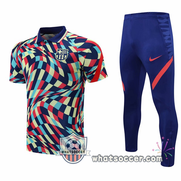 Training Polo Set FC Barcelona + Pants Color 2020-2021