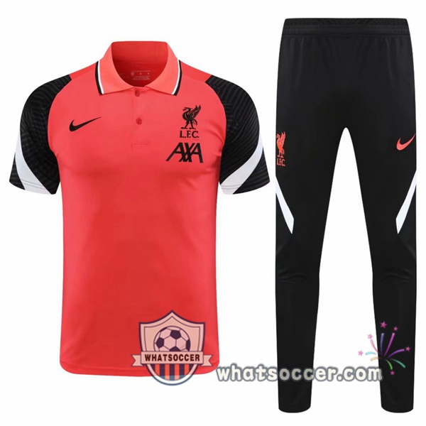 Training Polo Set FC Liverpool + Pants Red 2020-2021