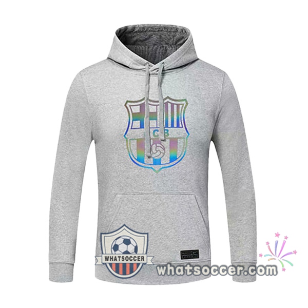 FC Barcelona Gray Hooded Sweater 2020-2021
