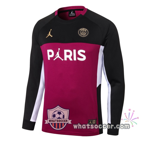 Paris PSG Jordan Black Purple Soccer Sweater 2020-2021