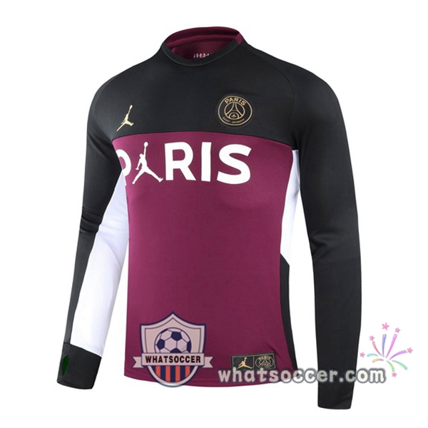 Paris PSG Jordan Black Purple Soccer Sweater 2020-2021