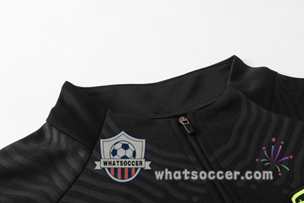 Atletico Madrid Black Gray Tracksuit 2020-2021
