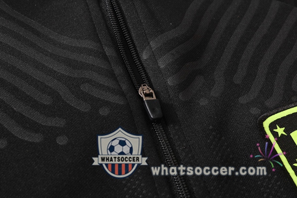 Atletico Madrid Black Gray Tracksuit 2020-2021