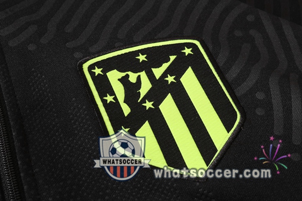 Atletico Madrid Black Gray Tracksuit 2020-2021