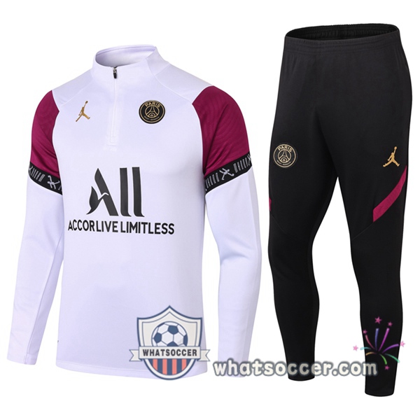 Paris PSG Jordan White Purple Tracksuit 2020-2021