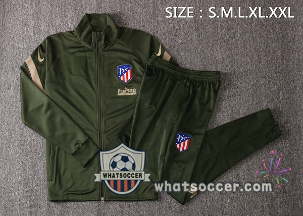 Atletico Madrid Dark Green Training Jacket 2020-2021