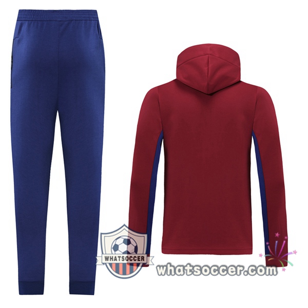 FC Barcelona Red Hooded Jacket 2020-2021