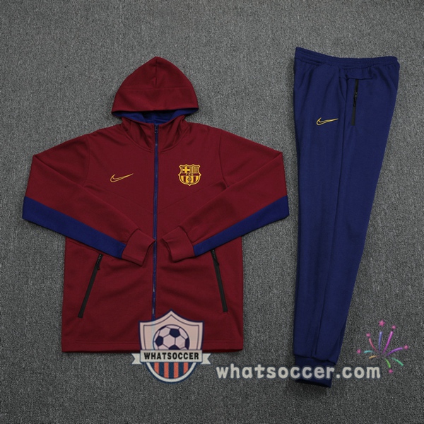FC Barcelona Red Hooded Jacket 2020-2021