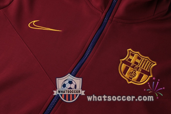 FC Barcelona Red Hooded Jacket 2020-2021