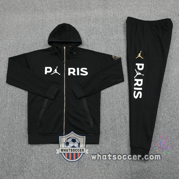 Paris PSG Black Hooded Jacket 2020-2021
