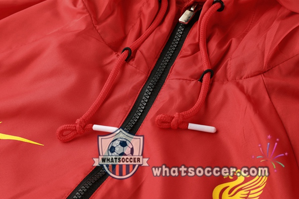 FC Liverpool Black Red Windbreaker Hoodie 2020-2021