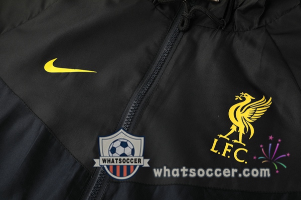 FC Liverpool Black Windbreaker Hoodie 2020-2021