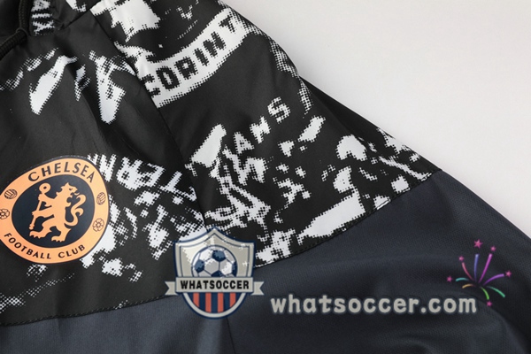 FC Chelsea Black Windbreaker Hoodie 2020-2021