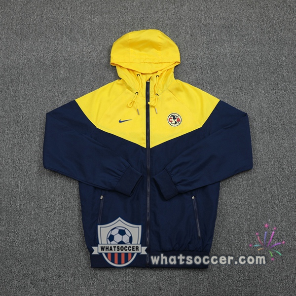 Club America Blue Royal Yellow Windbreaker Hoodie 2020-2021