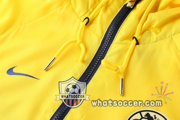 Club America Blue Royal Yellow Windbreaker Hoodie 2020-2021