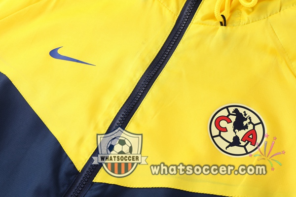 Club America Blue Royal Yellow Windbreaker Hoodie 2020-2021