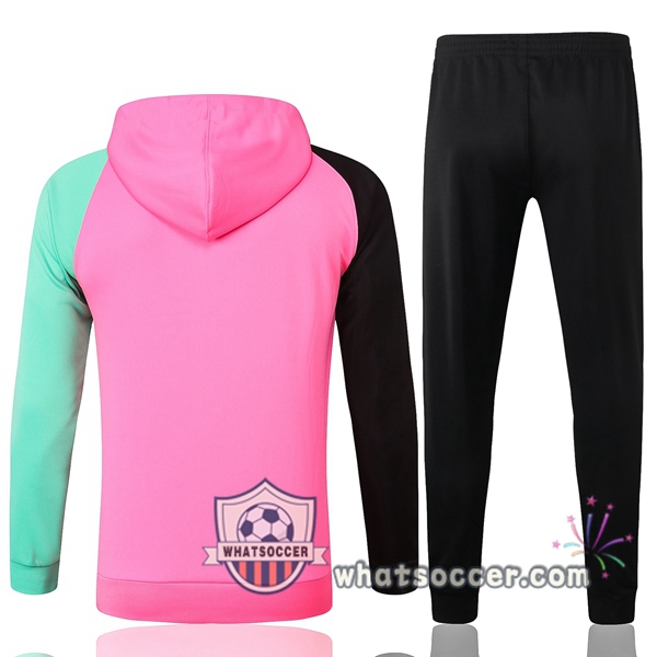 FC Barcelona Rose Black Green Hooded Jacket 2020-2021