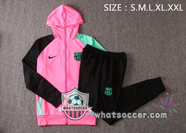 FC Barcelona Rose Black Green Hooded Jacket 2020-2021