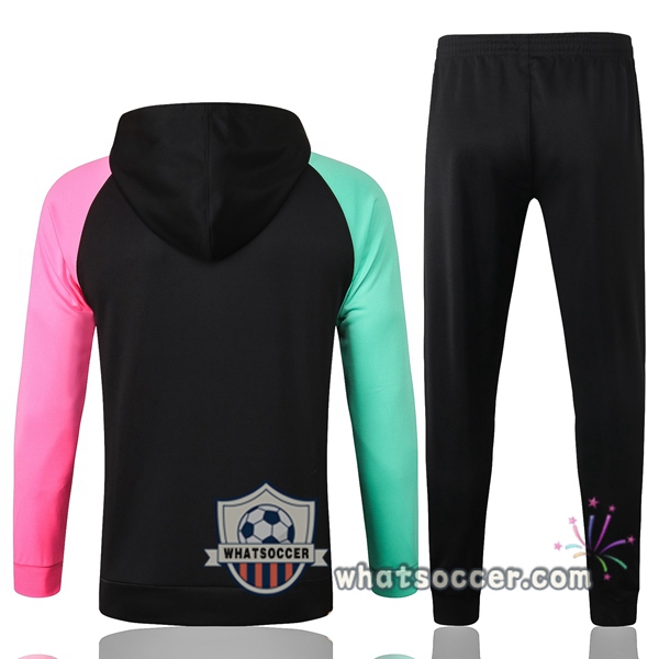 FC Barcelona Black Green Rose Hooded Jacket 2020-2021