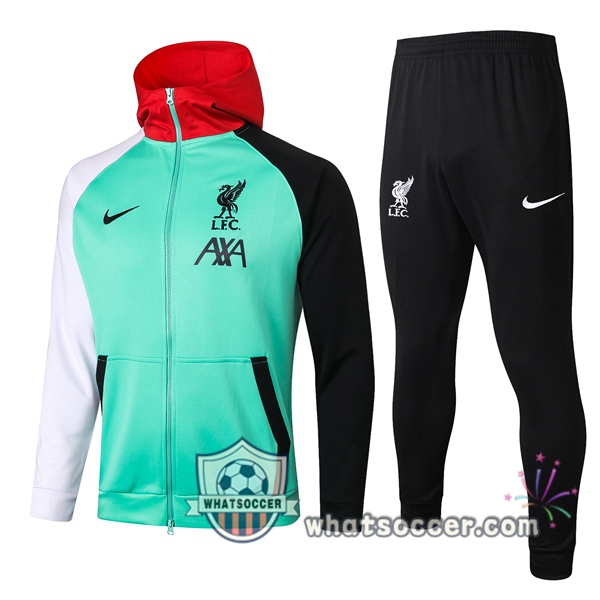 FC Liverpool Green White Red Black Hooded Jacket 2020-2021
