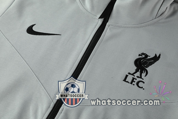 FC Liverpool Gray Hooded Jacket 2020-2021