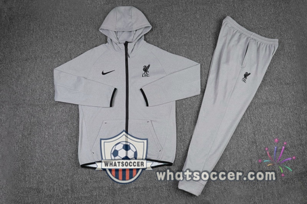 FC Liverpool Gray Hooded Jacket 2020-2021