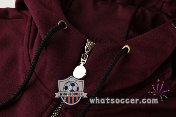 Paris PSG Dark Red Hooded Jacket 2020-2021