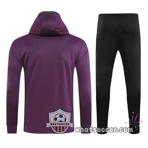 Paris PSG Purple Hooded Jacket 2020-2021