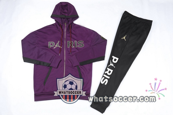 Paris PSG Purple Hooded Jacket 2020-2021
