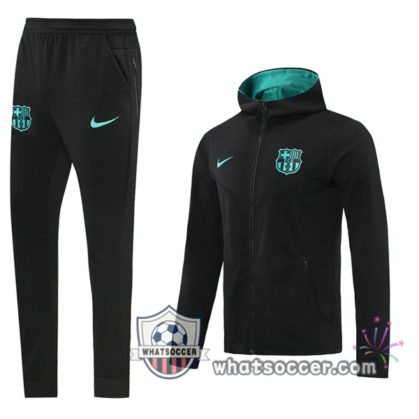 FC Barcelona Black Hooded Jacket 2020-2021