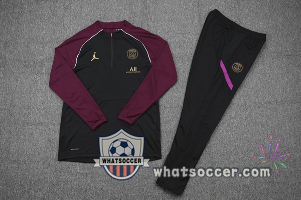 Paris PSG Jordan Black Purple Tracksuit 2020-2021