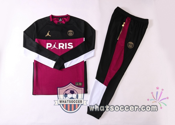 Paris PSG Jordan Black Purple Tracksuit 2020-2021