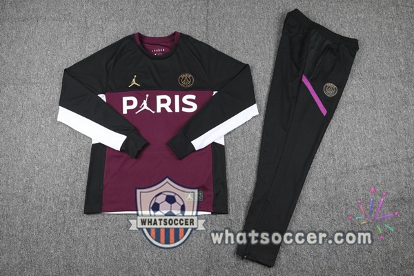 Paris PSG Jordan Black Purple Tracksuit 2020-2021
