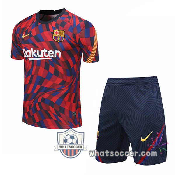 FC Barcelona + Shorts Red Training T-Shirt Suit 2020-2021