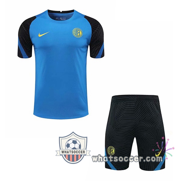 Inter Milan + Shorts Blue Training T-Shirt Suit 2020-2021